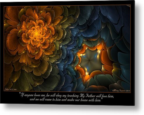 Fractal Metal Print featuring the digital art Home With Him by Missy Gainer