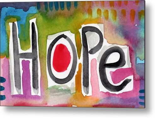 Hope Metal Print featuring the painting Hope- colorful abstract painting by Linda Woods