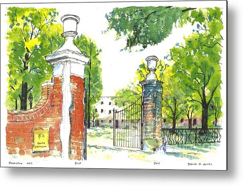 Gamecocks Metal Print featuring the painting HORSESHOE University of S.C. by Patrick Grills