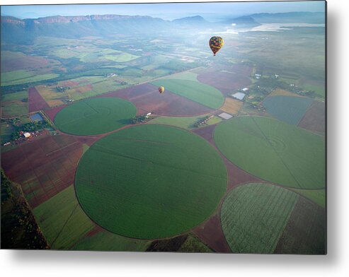 Scenics Metal Print featuring the photograph Hot Air Ballooning, South Africa by Mark Edward Harris
