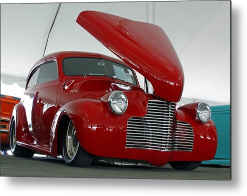 Classic Car Metal Print featuring the photograph Hot In Red by Shoal Hollingsworth