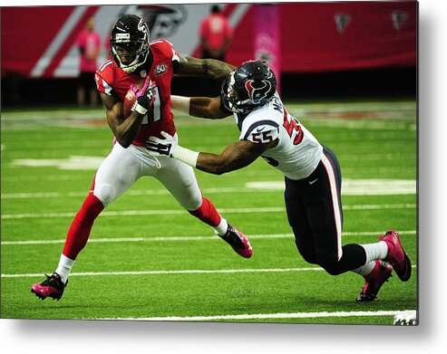 Atlanta Metal Print featuring the photograph Houston Texans v Atlanta Falcons by Scott Cunningham