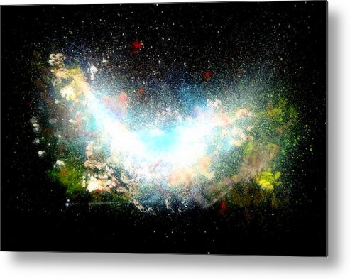 Hubble Metal Print featuring the painting Hubble Birth of a Galaxy by Katy Hawk