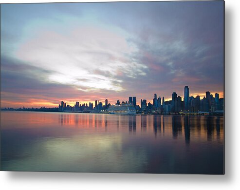 Hudson Metal Print featuring the photograph Hudson River Sunrise NYC by Bill Cannon