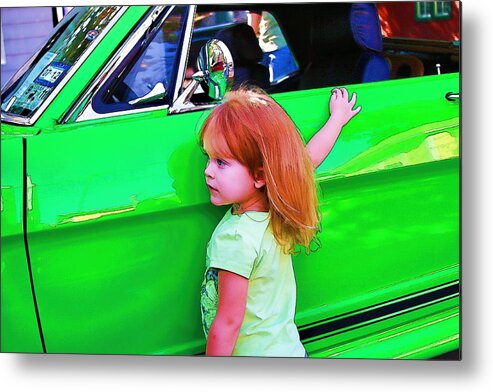 Green Metal Print featuring the digital art I Love Green by Audreen Gieger