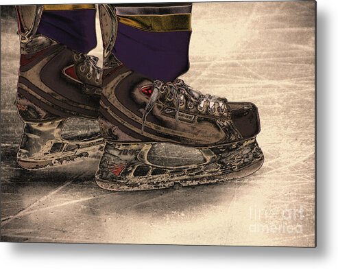 Hockey Metal Print featuring the photograph Ice Blades by Karol Livote