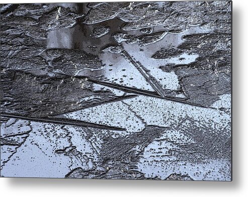 Blue Metal Print featuring the photograph Ice Design by Dr Carolyn Reinhart