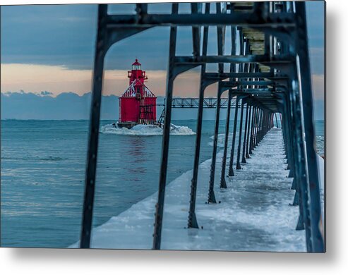 Lighthouse Metal Print featuring the photograph Icey Calm by Patti Raine