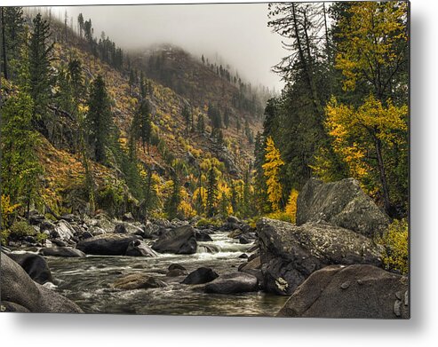 Autumn Metal Print featuring the photograph Icicle Creek Hues by Mark Kiver