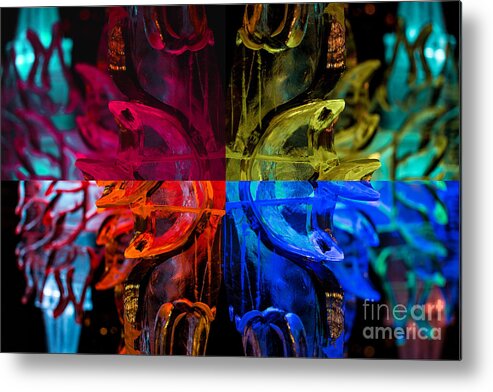 Ice Sculptures Metal Print featuring the photograph Icicle Mosaic by Franz Zarda