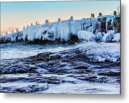 North Shore Metal Print featuring the photograph Icy Shores by CJ Benson