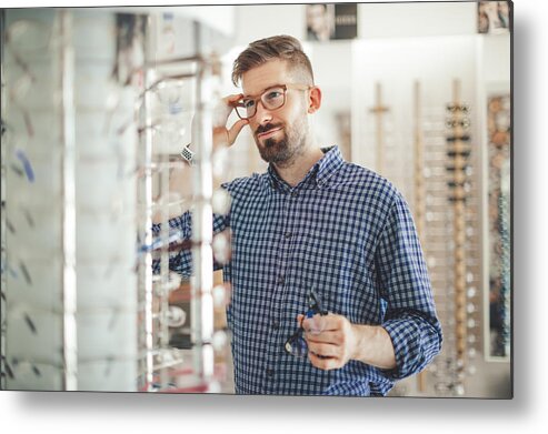 Hipster Metal Print featuring the photograph In the optics store by Eva-Katalin