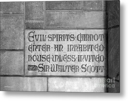 American Metal Print featuring the photograph Indiana University Memorial Hall Inscription by University Icons