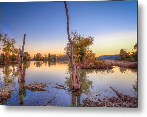 Landscape Metal Print featuring the photograph Indiana Wetlands by Keith Allen