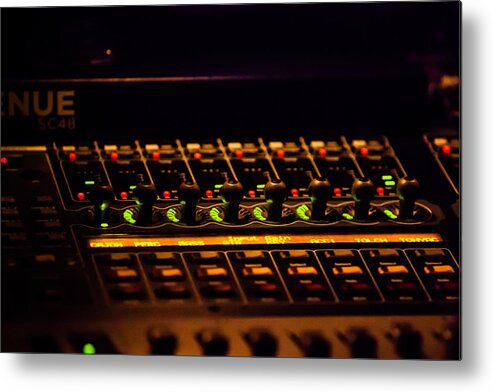 Sound Metal Print featuring the photograph Input Gain by Melinda Ledsome