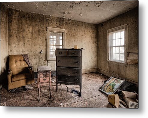 Life Metal Print featuring the photograph Inside Abandoned House photos - Old room - Life long gone by Gary Heller