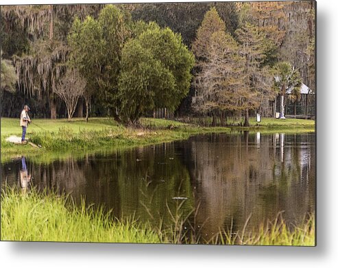 Fishing Metal Print featuring the photograph Intent by Leticia Latocki