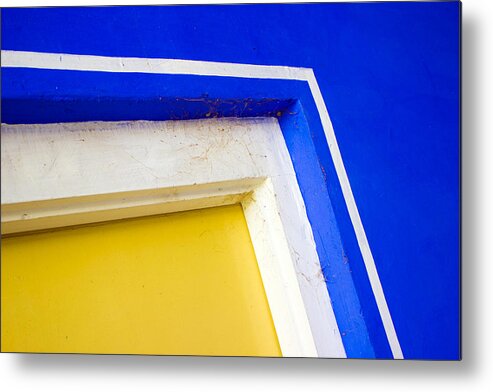 Minimalist Photography Metal Print featuring the photograph Interplay of Colors and Geometry by Prakash Ghai