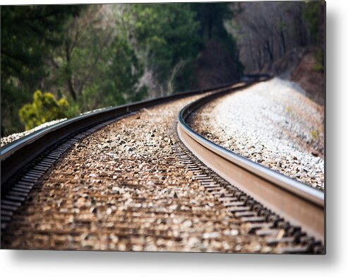Train Metal Print featuring the photograph Into the Distance by Parker Cunningham
