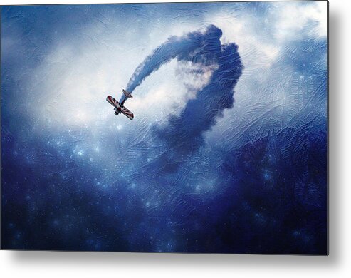 Plane Metal Print featuring the photograph Into the Unknown by Ellen Heaverlo