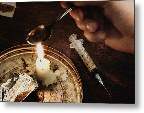 People Metal Print featuring the photograph Intravenous Drug Use, by John Rensten