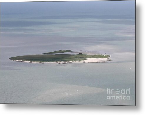 Aerial View Outer Banks Metal Print featuring the photograph Island Off Hatteras by Cathy Lindsey