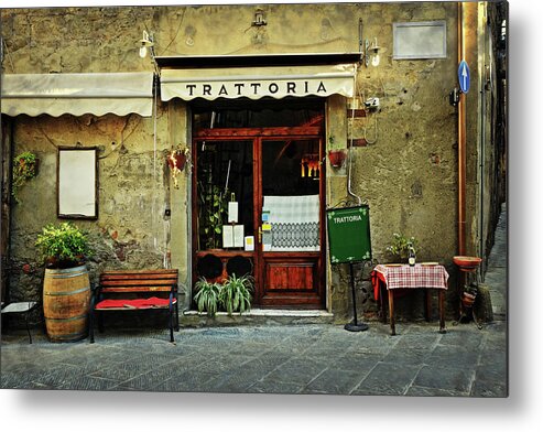 Built Structure Metal Print featuring the photograph Italian Restaurant by Lenta