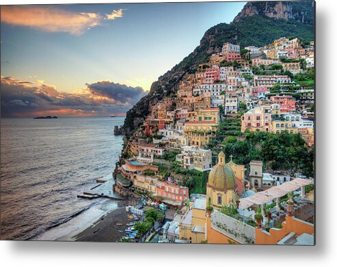 Amalfi Coast Metal Print featuring the photograph Italy, Amalfi Coast, Positano by Michele Falzone