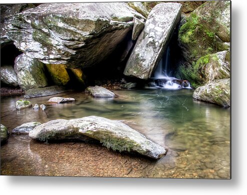 Waterfall Metal Print featuring the photograph It's a Bear by Daryl Clark