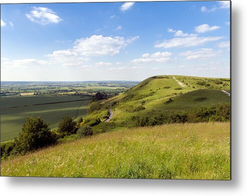 Buckinghamshire Metal Print featuring the photograph Ivinghoe Beacon and Aylesbury Vale by Gary Eason