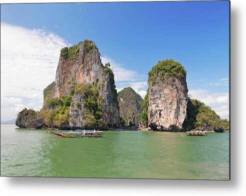 Andaman Sea Metal Print featuring the photograph James Bond Island In Phuket Thailand by Justhappy
