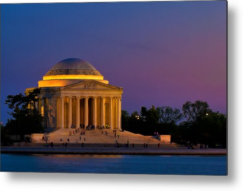 America Metal Print featuring the photograph Jefferson Memorial at the Magic Hour by Mitchell R Grosky