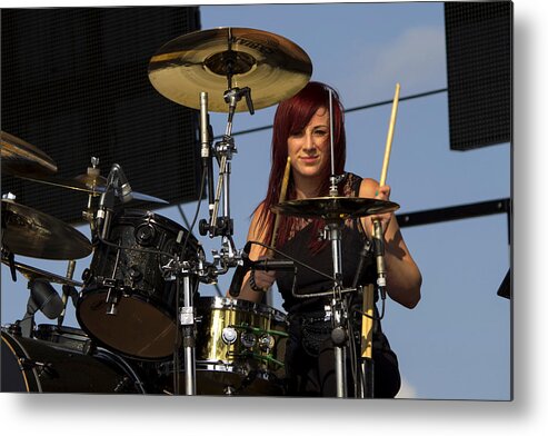 Beautiful Metal Print featuring the photograph Jen Ledger of Skillet by Billy Torma