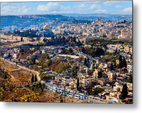 City Metal Print featuring the photograph Jerusalem by Alexey Stiop