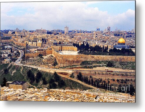 Israel Metal Print featuring the photograph Jerusalem from Mount Olive by Thomas R Fletcher