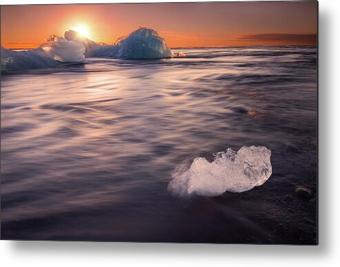Tranquility Metal Print featuring the photograph Jökulsárlón by Photography By Byron Tanaphol Prukston