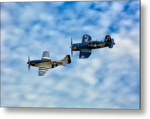 P51d Metal Print featuring the photograph Joint Patrol by Mark Steven Houser