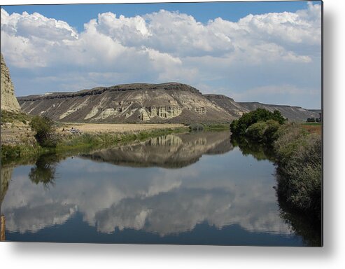 Reflection Metal Print featuring the photograph Jordan Valley by Carl Moore