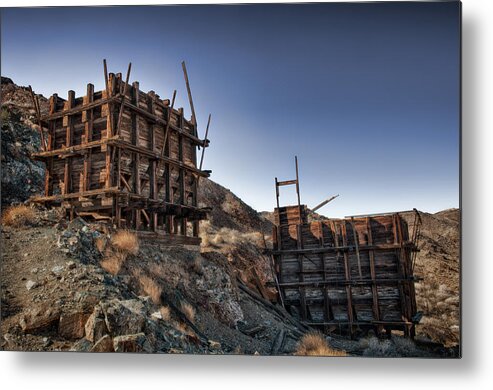  Abandoned Metal Print featuring the photograph Joshua Tipples by Darren Bradley