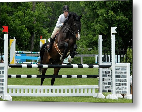 Equestrian Metal Print featuring the photograph Jumper6 by Janice Byer