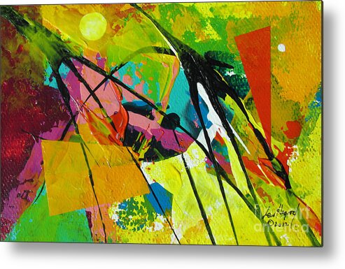 Acrylic Metal Print featuring the painting Jungle1 by Lew Hagood