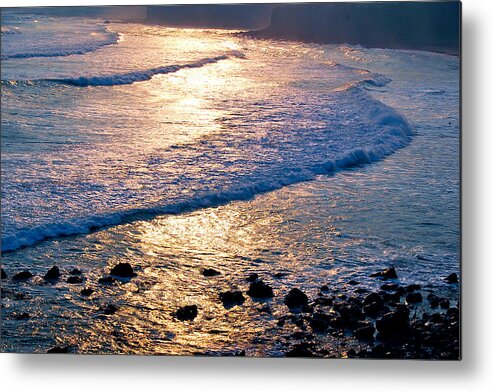 Sunset Waves Metal Print featuring the photograph Lullaby by HweeYen Ong