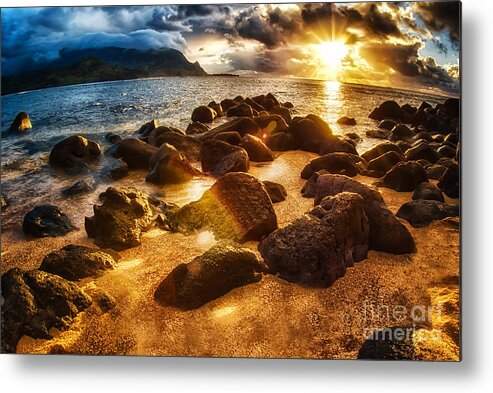 Palm Trees Metal Print featuring the photograph Kauai Gold by Eye Olating Images