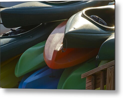 Kayak Metal Print featuring the photograph Kayaks for Rent by Arthur Dodd