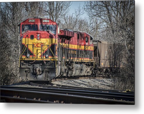 Csx Railroad Metal Print featuring the photograph KCS coal train at Madisonville Ky by Jim Pearson