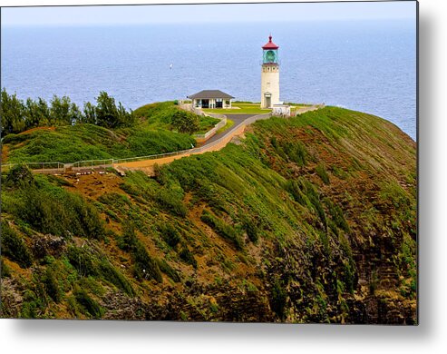 Hawaii Metal Print featuring the photograph Kilauea Lighthouse in Color by Photography By Sai