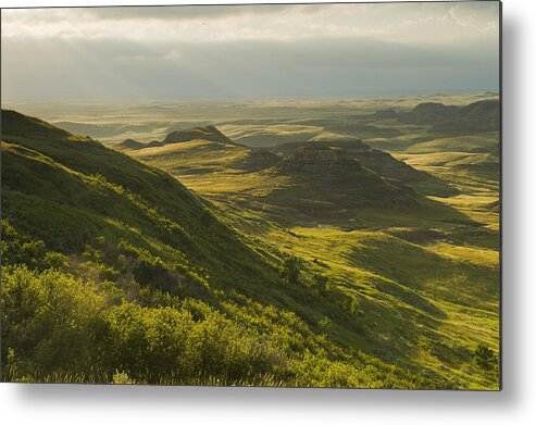 Horizon Metal Print featuring the photograph Killdeer Badlands In The East Block Of by Dave Reede