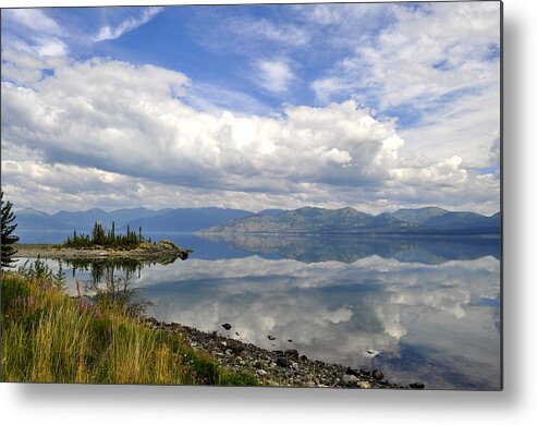 Lake Metal Print featuring the photograph Kluane Reflections by Cathy Mahnke