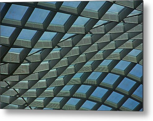Abstract Metal Print featuring the photograph Kogod Courtyard Ceiling #6 by Stuart Litoff