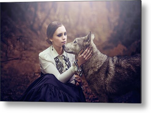 Wolf Metal Print featuring the photograph La Vicomtesse by Aurore Brebel